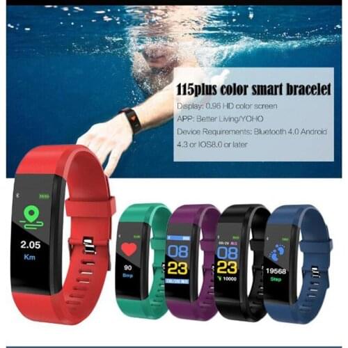 Lanyasir 115plus colorful bT 4.0 blood pressure heart rate fitness sport smart bracelet