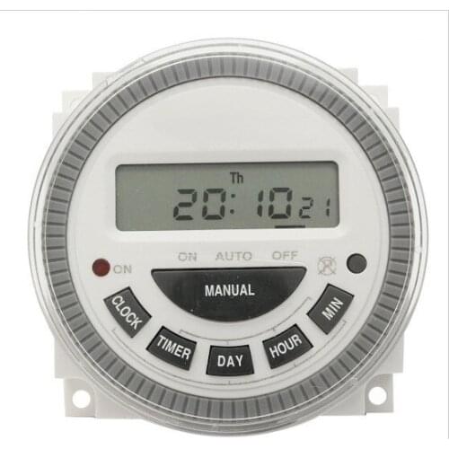 By dhl 100pcs practical TM619 Digital Programmable Digital Timer Switch CN304E 12V/24V/110V/220V Internal Battery Automatic