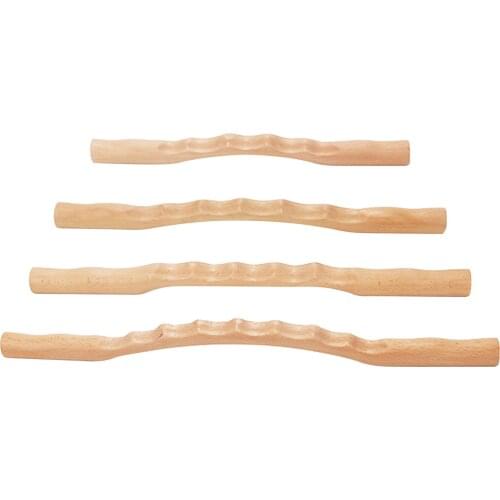Beech Wood Gua Sha Scraping Stick Massage Tool Back Neck Waist Fat Burner