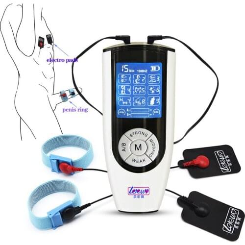 Electro Shock Penis Ring Body Muscle Patch Electro Pads Electrical Stimulation Penis Stimulator Cock Ring Sex Toys For Men