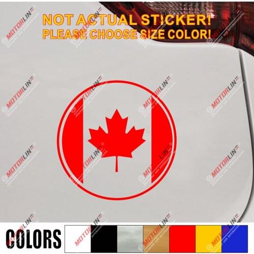 Flag of Canada Decal Sticker Car Vinyl pick size color no bkgrd roundel