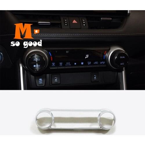 Chrome Car Central Control Air Conditioner Switch Panel Decoration Cover 2020 2019 ABS for Toyota RAV4 RAV 4 Trim