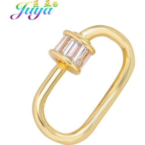Juya DIY Creative Screw Carabiner Fastener Spring Lobster Locket Clasps For Handmade Decorative Pendant Jewelry Making Supplies