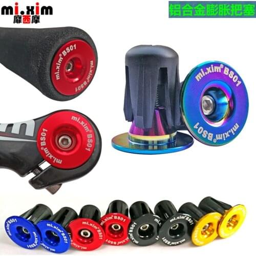 Mi.Xim 1pair Mountain Bike End Plugs Aluminum Alloy Lock MTB Road Bike Handle Bar Plug End Cap Bicycle Accessories