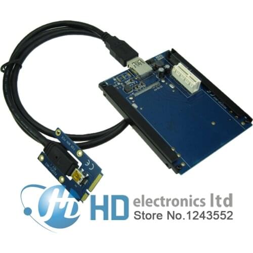 Mini PCIe To PCI-e slots adapter PCI express 1x riser card supports Sound Card Network card graphics card