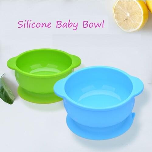 2018 New Infants Silicone Tableware Solid Feeding Baby Dishes Bowl Plate Food Feeding Dinnerware Set Plates for Children