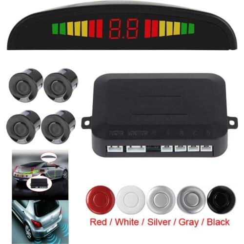 Universal Car Auto Led Parking Sensor Parktronic Display 4 Sensors Reverse Backup Assistance Radar Detector Monitor System