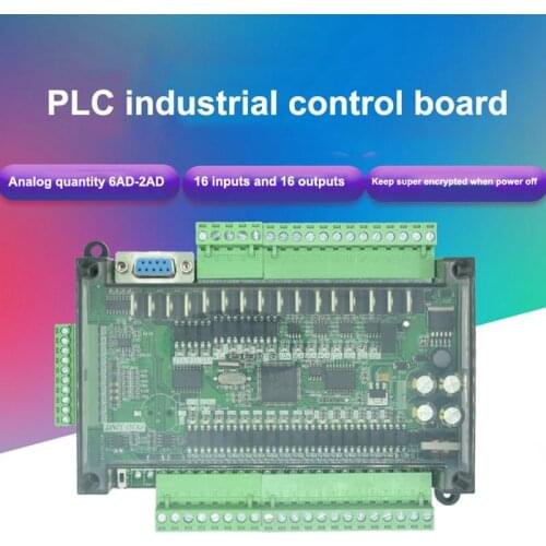 PLC industrial control board fx3u-32mt domestic simple board type programmable analog PLC controller add CAN/485/clock