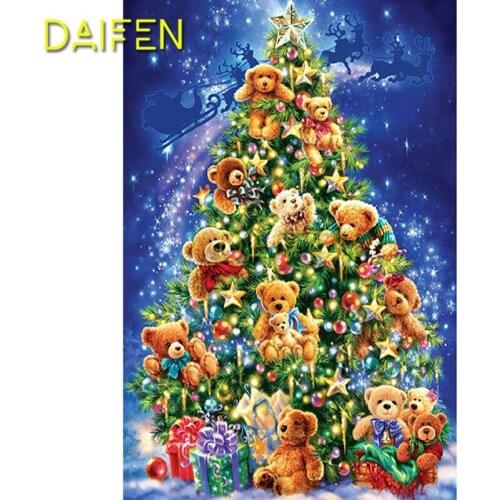 Full Square Diamond painting Cross stitch Christmas tree bears star gift Full Round Diamond mosaic 5D DIY Diamond embroidery