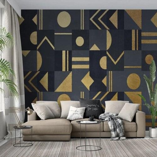 Custom Any Size Wallpaper Abstract Geometric Light Luxury Mural Living Room Dining Room Background Wall Covering Decor Fresco