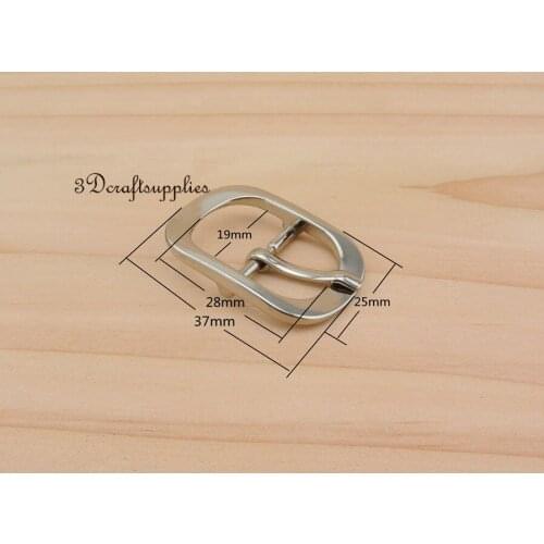 Belt buckle Center Bar buckle pin buckle 3/4 inch 19 mm silver 6 pcs AT60