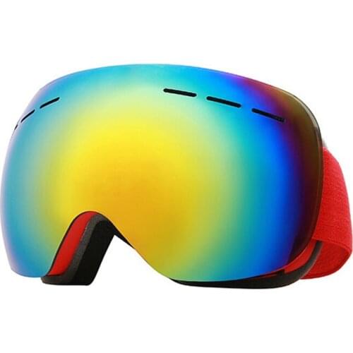 Spherical UV400 Skiing Goggles Double Lens Anti-fog Snowboard Snowmobile Goggles Winter Windproof Skating Skiing Glasses