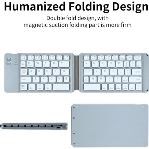 Mini Folding Keyboard for Laptop for Tablet for PC Universal Wireless Bluetooth Keyboard for Windows, Android, IOS