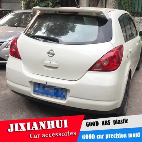 For Versa Spoiler 2006-2010 Nissan Tiida Spoiler WXK ABS plastic Material Car Rear Wing Color Rear Spoiler