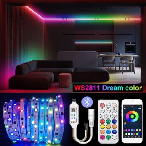 WS2811 Led Strip 5m 10m Dream RGB Led Strip Light 5050 SMD Lndividually Addressable Non Waterproof led lights for room Christmas