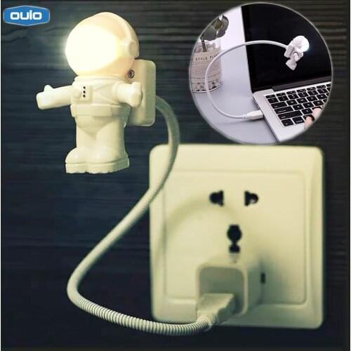 Mini USB LED Night Light Spaceman Astronaut Lamp 0.5W 5V Flexible Adjustable Computer Laptop Table Desks Lamp Decoration Light