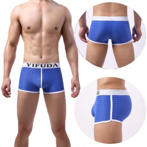 Mens Boxer Shorts Striped Seamless Slip Homme Underwear Elastic Panties Calzoncillos Hombre Underpants Boxershorts Trunks 2XL