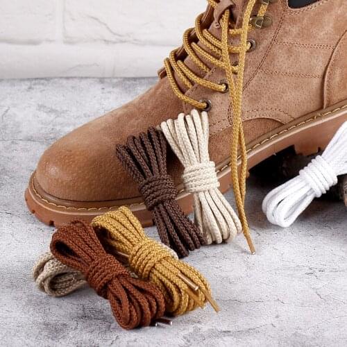 1 Pair Martin Boots Shoelaces for Sneakers Women Round Shoe Laces High Density Weaving Off White Shoelace 100/120/140/160CM