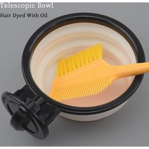 1 Pcs Barbershop Retractable Hair Coloring Bowl Hairbrush Dye Mixing Bowl Foe Salon Hair Styling Tool Accessories