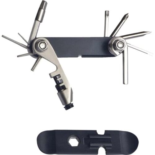 15 In 1 Multi-Function Bike Repair Tool Kit Steel Foldable Tools Cycling Repair Tool Set Outdoor Cycling Accesssories