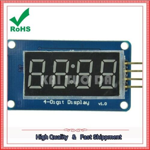 4-digit LED display module LED brightness adjustable with clock point accessories building blocks board