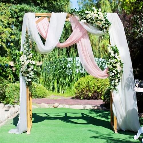 70x550cm Wedding Party Arch Drapping Chiffon Fabric Curtain Drapery Ceremony Reception Swag Backdrop Chair Sashes Hanging Decor