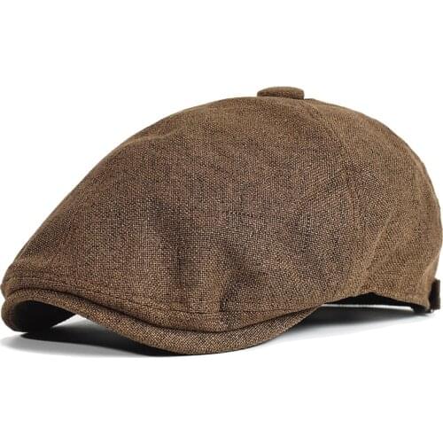 Mens Berets Outdoor Breathable Newsboy Cap Flat Hats Solid Duckbill Hats Vintage Gatsby Beret Hat Women