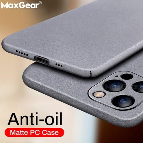Luxury Matte Shockproof Hard PC Case For iPhone 12 11 Pro MAX Mini X XR XS 8 7 Plus SE 2020 Simple Ultra Thin Back Cover Capa