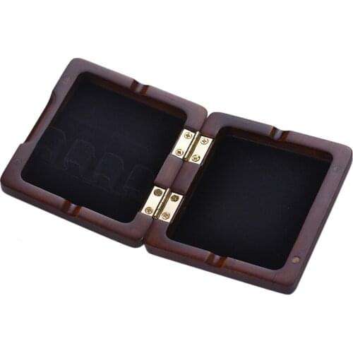 Wooden Bassoon Reed Case Maroon Hand Carved Bassoon Reed Box for 3pcs Reeds