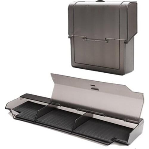 For Tesla Model X 2017-2020 Central Control Armrest Storage Box Glove Box Non-Slip Transparent Organizer Car Accessories