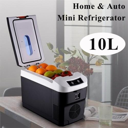 10L Car Home Refrigerator Fridges 12/24V Freezer Cooler Heater Keep Warm Fresh for Car Home Pinic Camping AC110/220V