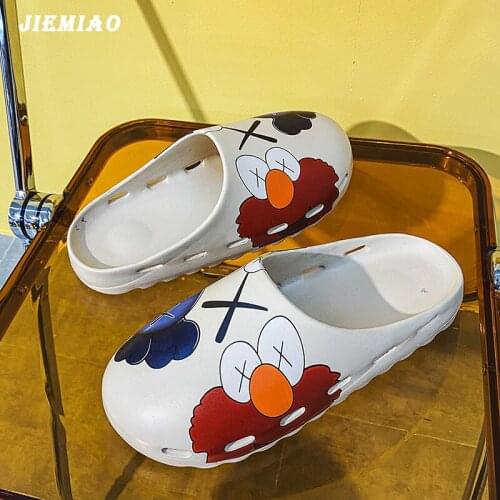 JIEMIAO 2021 Men Women Summer Slippers Indoor Outdoor Eva Soft Bottom Sandals Trend Unisex Slides Beach Shoes Home Size 36-46