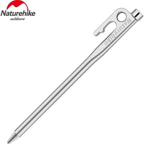 Naturehike Tent Pegs Camping Stakes High Strength Stainless Steel Floor Nail Canopy Nail Tent Accessories for Hard Ground