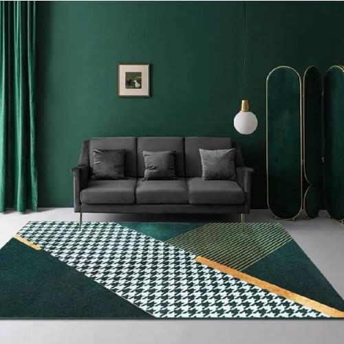 Geometric Houndstooth Carpet Modern Living Room Sofa Coffee Table Area Rugs Luxury Indoor Hallway Kitchen Bedside Anti Slip Mat