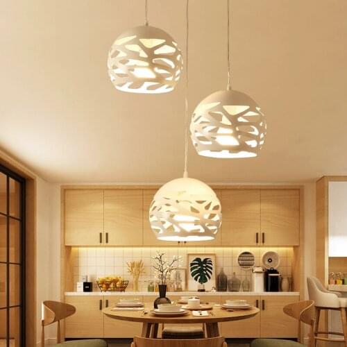 New Nordic Dining Chandelier, Modern and Simple Bar Counter Restaurant Lighting, Creative Led Living Room Bar Hanging Wire Lamps
