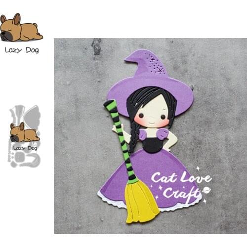 Halloween Witch Metal Cutting Dies Scrapbooking Stencil DIY Mold Knife Craft Embossing Die Cuts Card Making New Dies For 2020