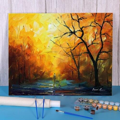 The Colors Morning DIY Paint By Numbers Set Acrylic Paints 40*50 Painting On Canvas New Design Kids Wholesale Drawing