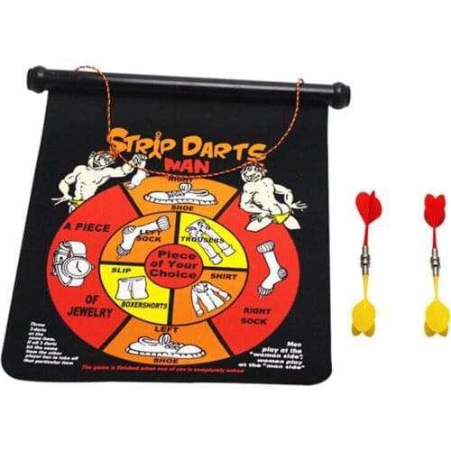 Novelty Gag Toys 15 Inches Magnetic Dart Board Game Adult Party Games Men and Women Double Sides Board with 4 Darts Funny Gift