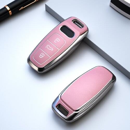 New Soft TPU Car Key Case Cover Remote Holder Shell Fob for Audi A6 A7 A8 A4 C8 Q8 Q5 D5 E-tron Accessories Car Styling Case