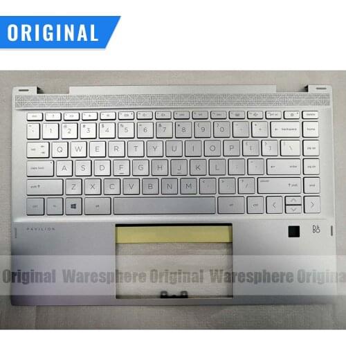 New Original Palmrest for HP PAVILION X360 14-DW Top Upper Case With Backlit Keyboard Fingerprint Hole L96521-001 Sliver