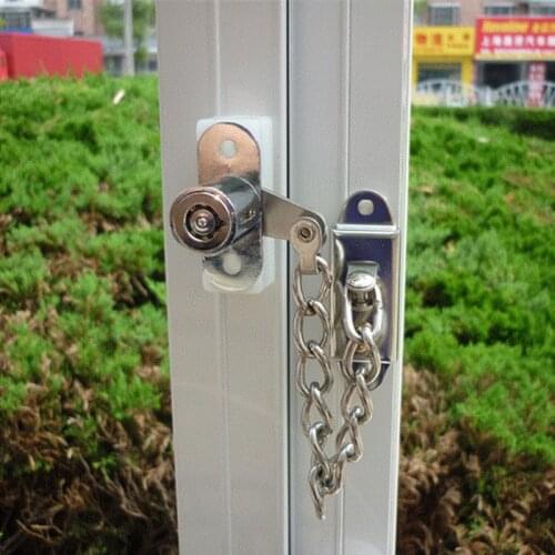 Window Security Chain Lock Door Restrictor Child Safety Stainless Anti-Theft Locks For Sliding Door Furniture Hardware