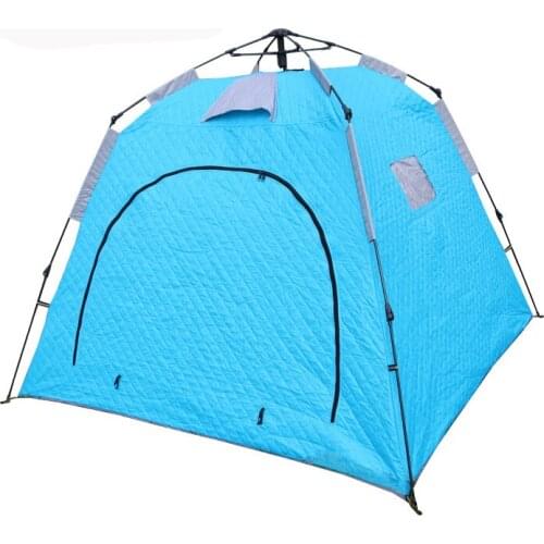 Large space 3-4 people ice fishing tent filling cotton winter tent automatic speed tent quick open warm fishing tent