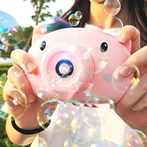 Glowing toy childrens bubble machine outdoor playground Outdoor Automatic Maker Bubble Gifts for Kids and Girls party gifts