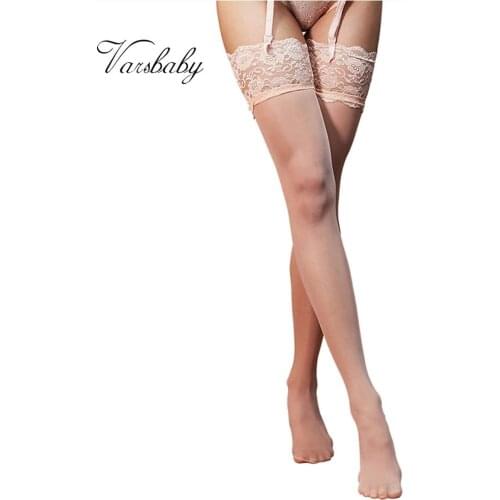 Varsbaby womens sexy high-elastic underwear floral lace stocking beautiful legs free size for ladies