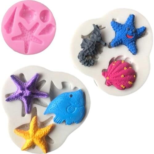 Cake Mold 1 pc Silicone Mold sea shell conch Wedding Decoration Fondant Cake Decorating Baking Tool Bakeware Pudding