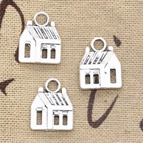 10pcs Charms Cabin House 14x18mm Antique Silver Color Plated Pendants Making DIY Handmade Tibetan Silver Color Finding Jewelry