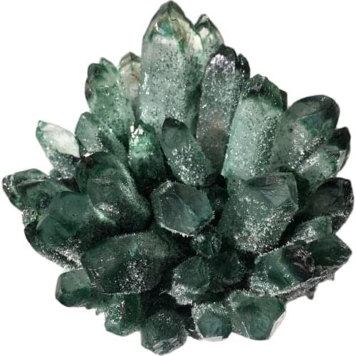 300-800g Natural Green Ghost Phantom Quartz Crystal Cluster Healing Specimen