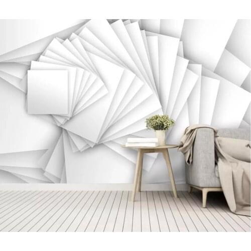58 Custom Wallpaper 3D White Milk Tiles Modern Abstract Art Wall Mural Living Room Bedroom Wallpaper