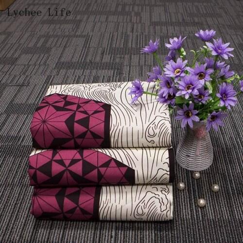 Lychee Life 1Yard Ankara African Fabric 100% Polyester Real Wax Print Diy Sewing Fabric Women Party Dress Crafts