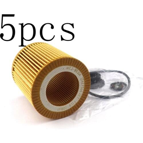 5Pcs Car Oil Filter For ALPINA B3 E90 F30 E93 E92 E91 F31 B4 F33 F32 11427566327 11427514827 HU816X